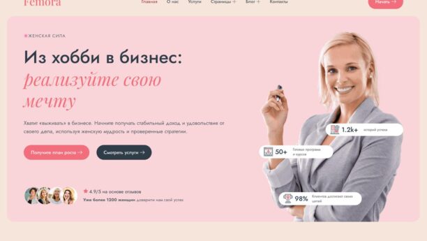 Готовый сайт бизнес-коуча и наставника на WordPress Elementor