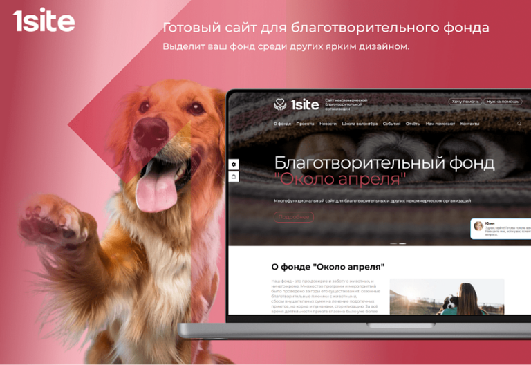 1Site.NKO — Сайт некоммерческой организации, благотворительного фонда